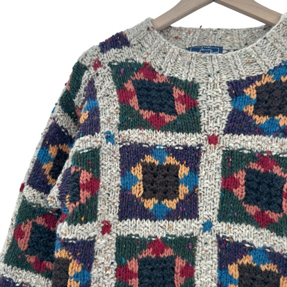 Vintage Woolrich Sweater Women's Crewneck Pullover Geometric 100% Wool | M - Picture 3 of 7